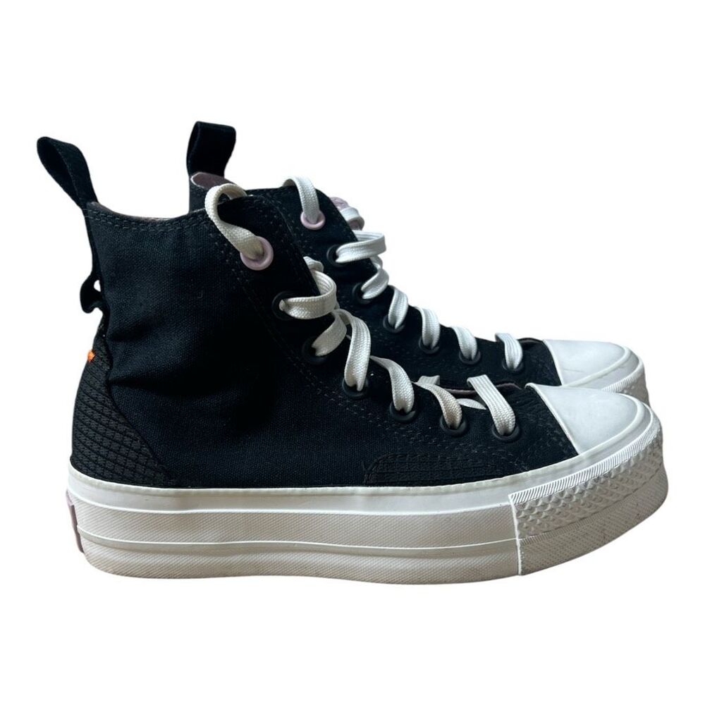 Converse CTAS Lift Hi Size 5 Women Black Pixel Purple Shoes High Platform